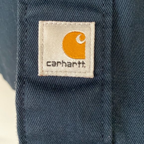 Carhartt Men’s Dark Navy Short Sleeve Button Up Shirt Work Shirt Sz 2XL - Picture 8 of 8